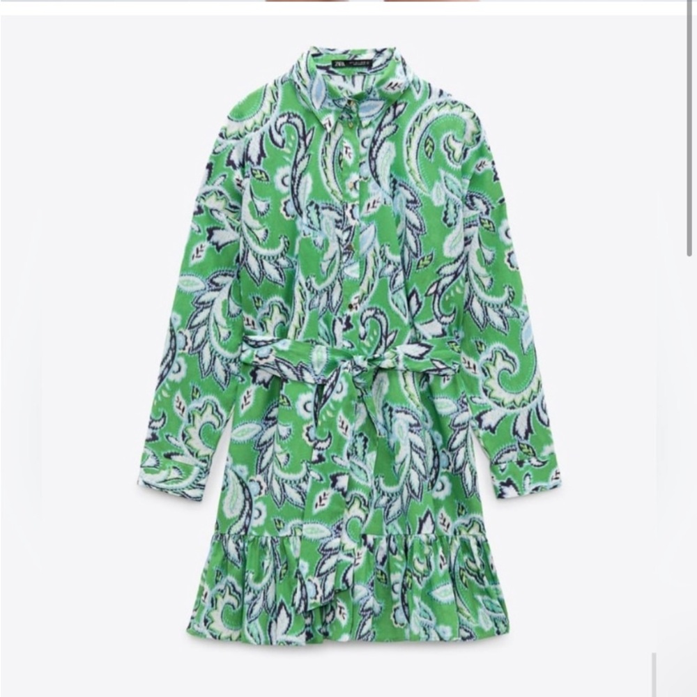 Zara Printed Shirt Dress